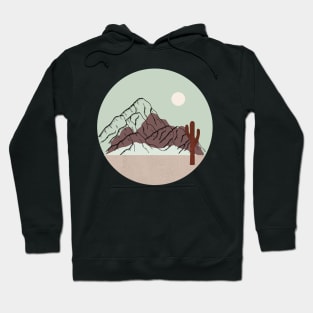 Boho Warm desert landscape Mounted Print Hoodie